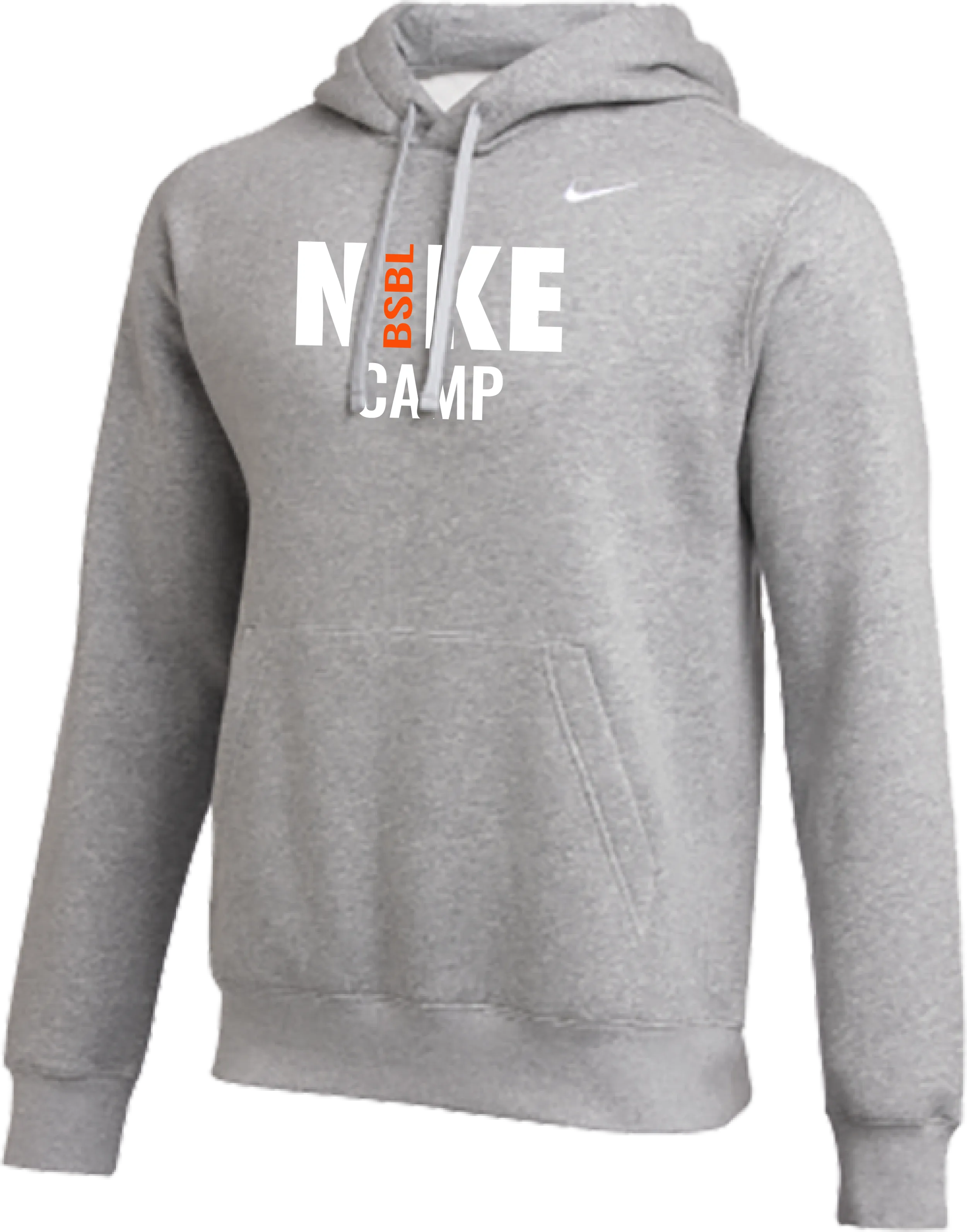 2025 Nike Baseball Camps Club Fleece Pullover Hoodie - Heather Grey