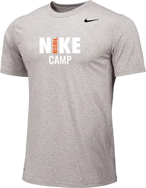 2025 Nike Baseball Camps Short Sleeve Dri-Fit Tee - Carbon Heather