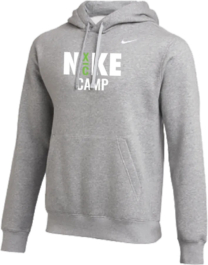 2025 Nike Cross Country Camps Club Fleece Pullover Hoodie - Heather Grey
