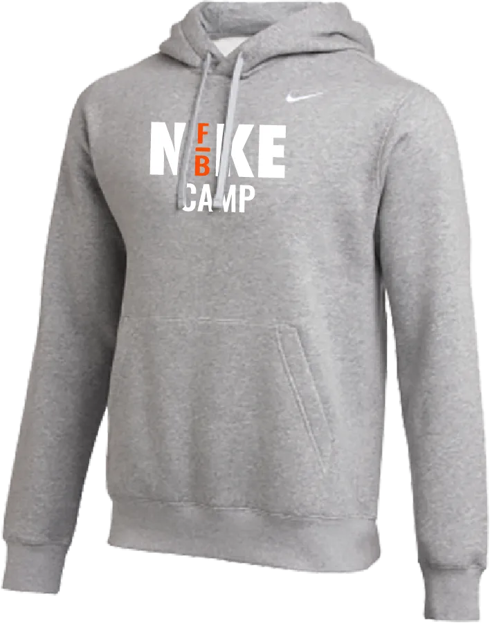2025 Nike Football Camps Club Fleece Pullover Hoodie - Heather Grey