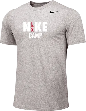 2025 Nike Lacrosse Camps Short Sleeve Dri-Fit Tee - Carbon Heather