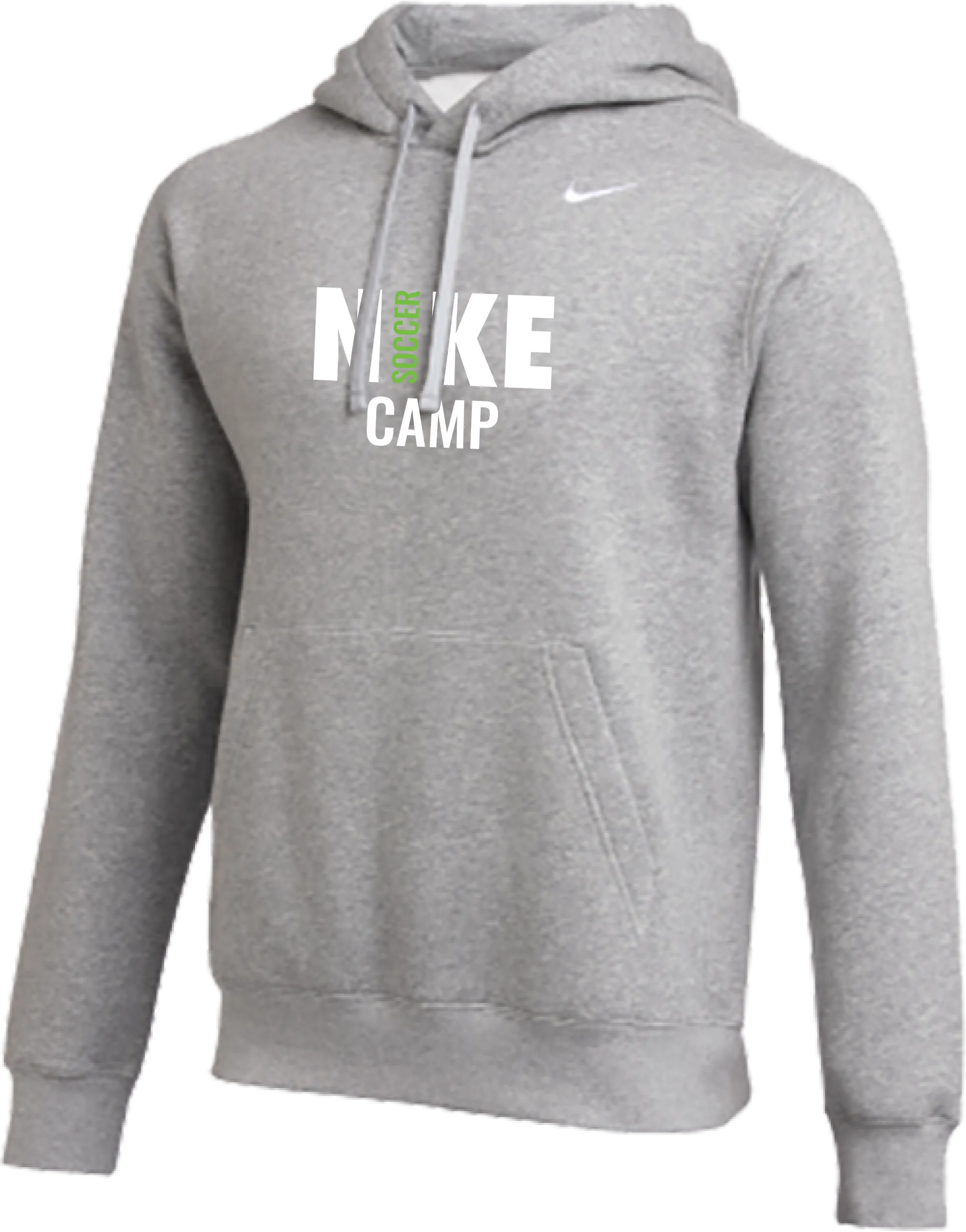 2025 Nike Soccer Camps Club Fleece Pullover Hoodie - Heather Grey