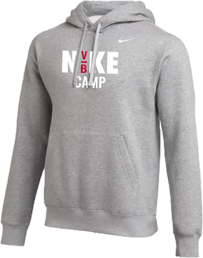 2025 Nike Volleyball Camps Club Fleece Pullover Hoodie - Heather Grey