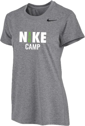 2025 Womens Nike Cross Country Camps Short Sleeve Dri-Fit Tee - Carbon Heather