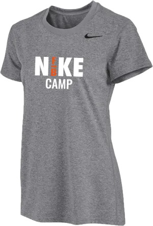 2025 Womens Nike Football Camps Short Sleeve Dri-Fit Tee - Carbon Heather
