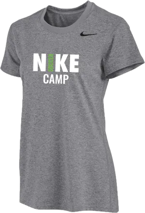 2025 Womens Nike Soccer Camps Short Sleeve Dri-Fit Tee - Carbon Heather