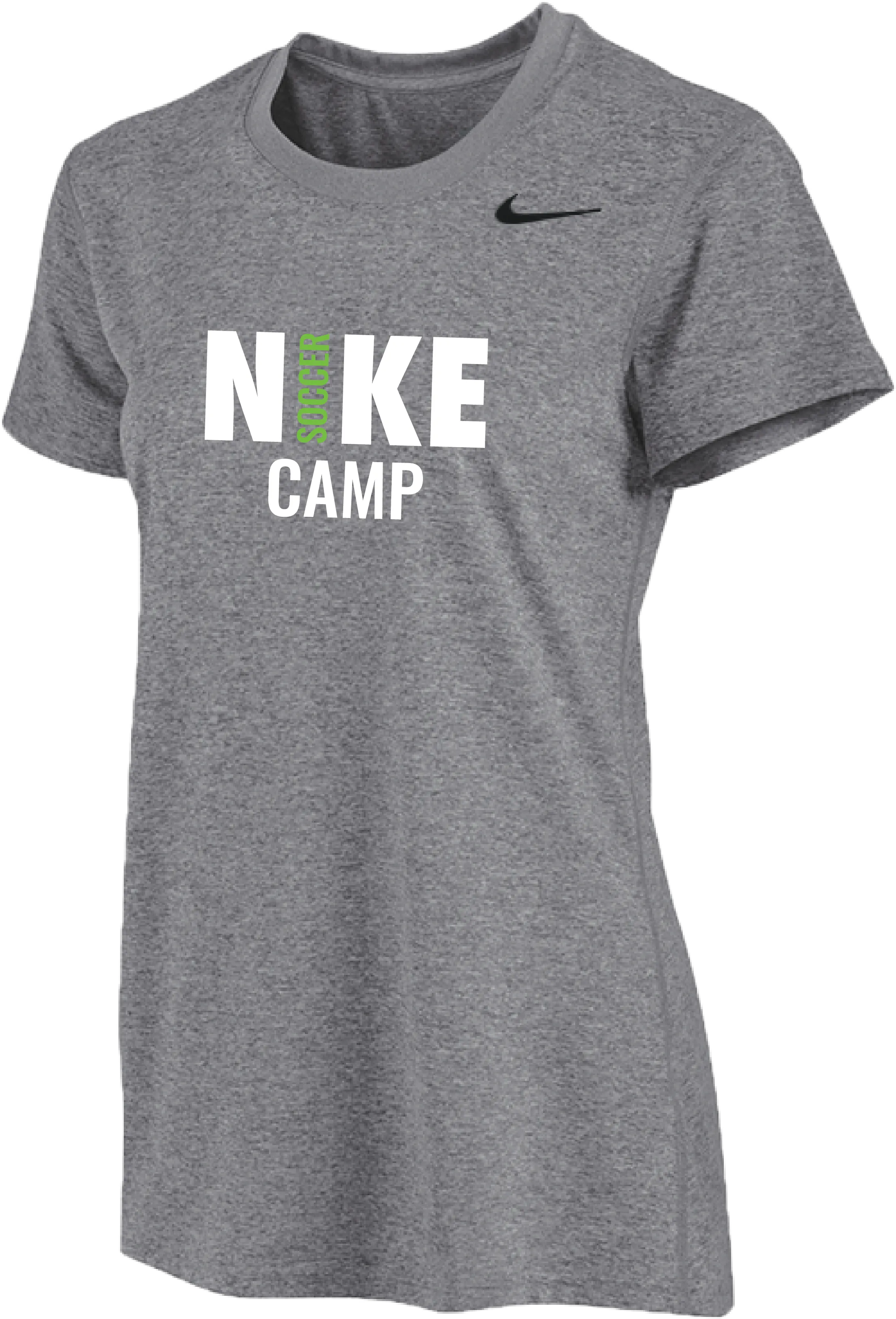 2025 Womens Nike Soccer Camps Short Sleeve Dri-Fit Tee - Carbon Heather