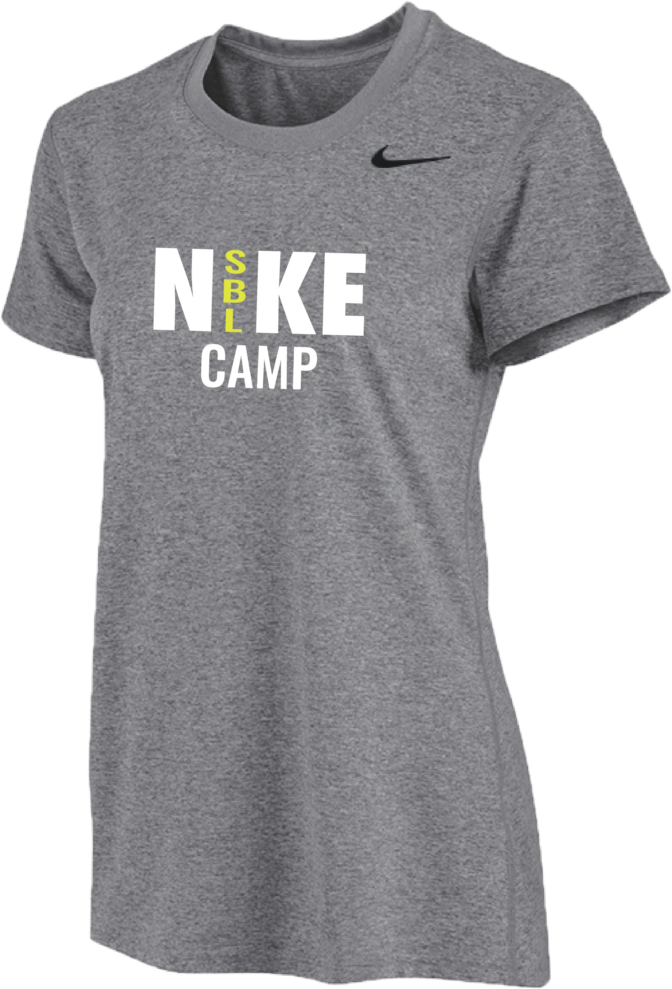 2025 Womens Nike Softball Camps Short Sleeve Dri-Fit Tee - Carbon Heather