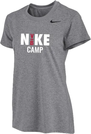 2025 Womens Nike Volleyball Camps Short Sleeve Dri-Fit Tee - Carbon Heather