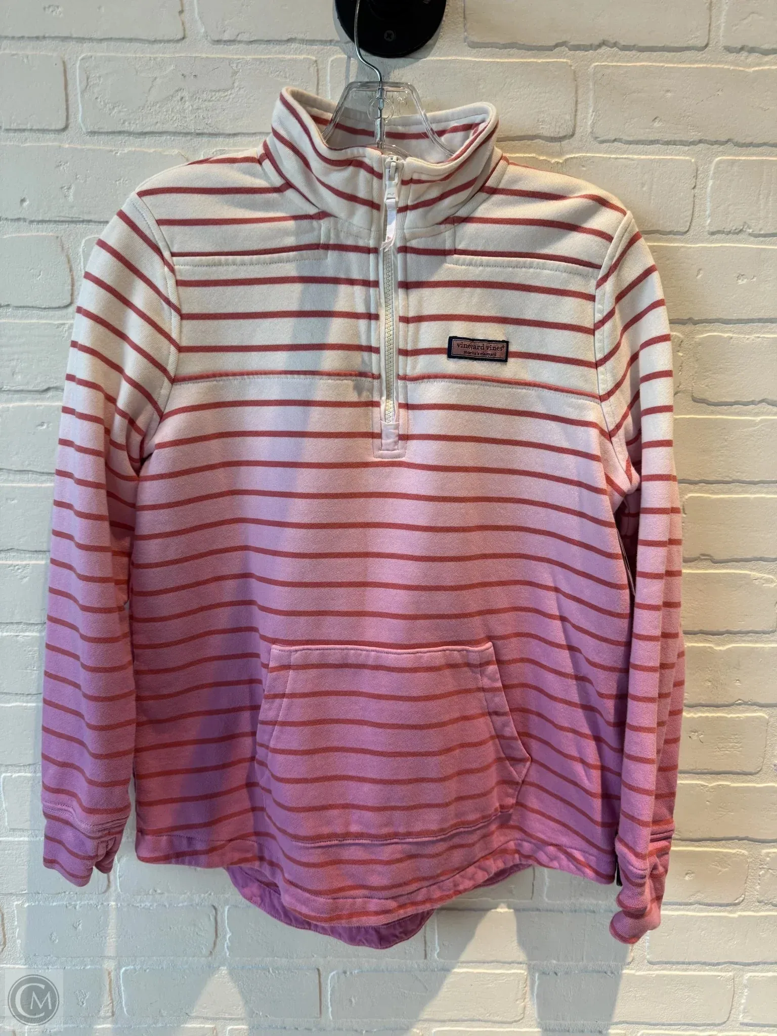 Athletic Sweatshirt Collar By Vineyard Vines In Pink & Red, Size: Xs