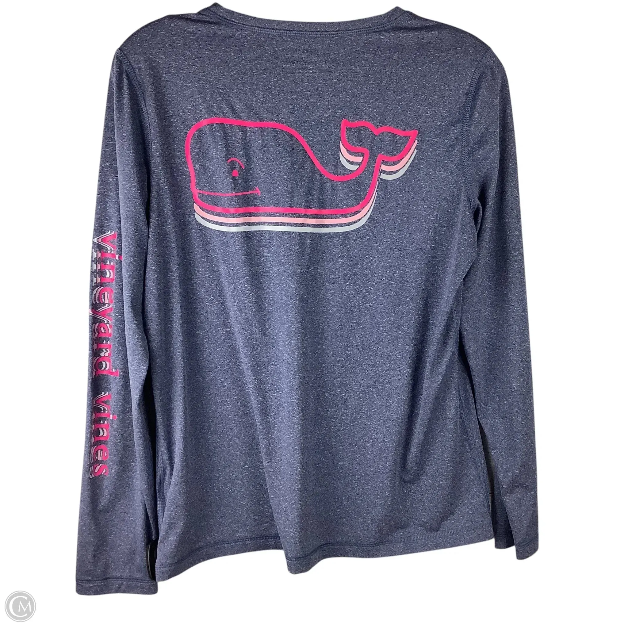 Athletic Top Long Sleeve Crewneck By Vineyard Vines In Navy, Size: S