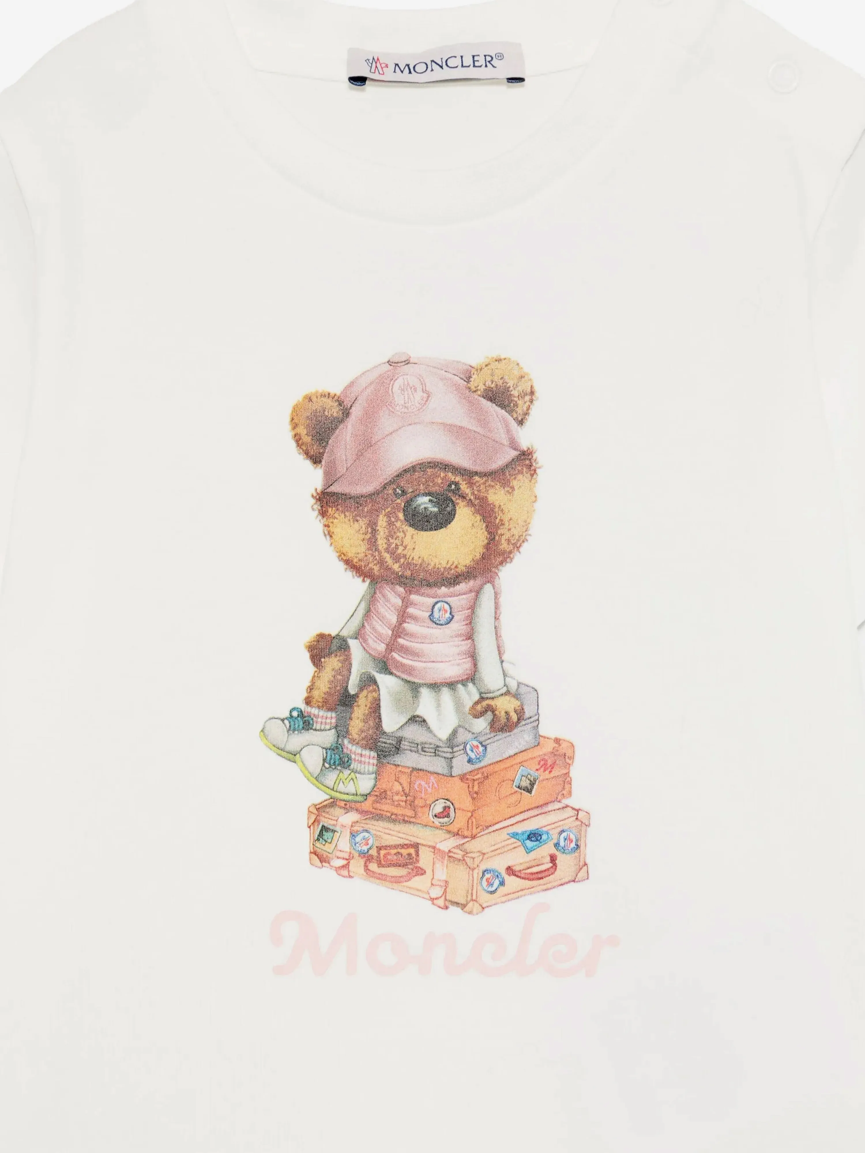Baby Girls Bear T-Shirt in Ivory
