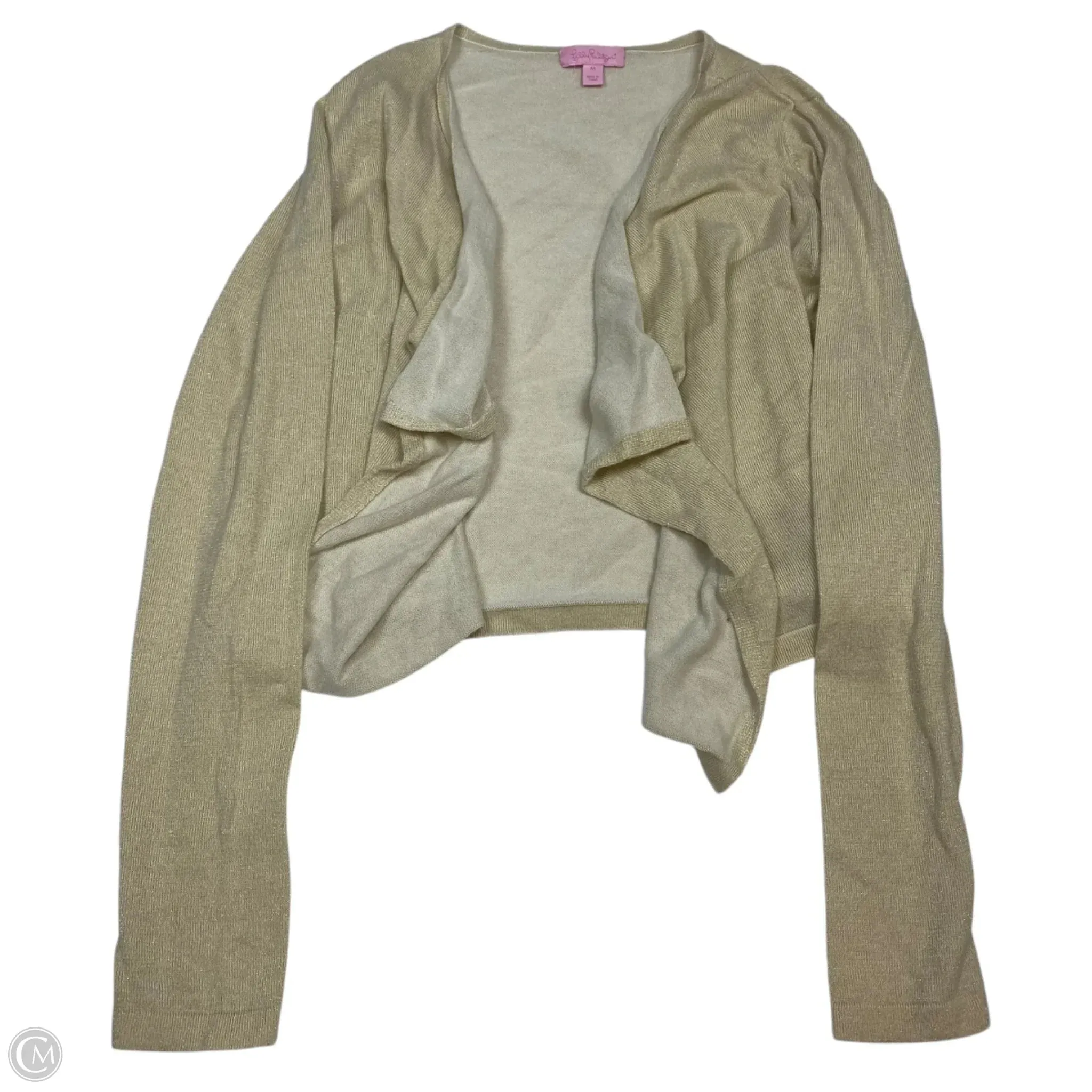 Cardigan Designer By Lilly Pulitzer In Tan, Size: M