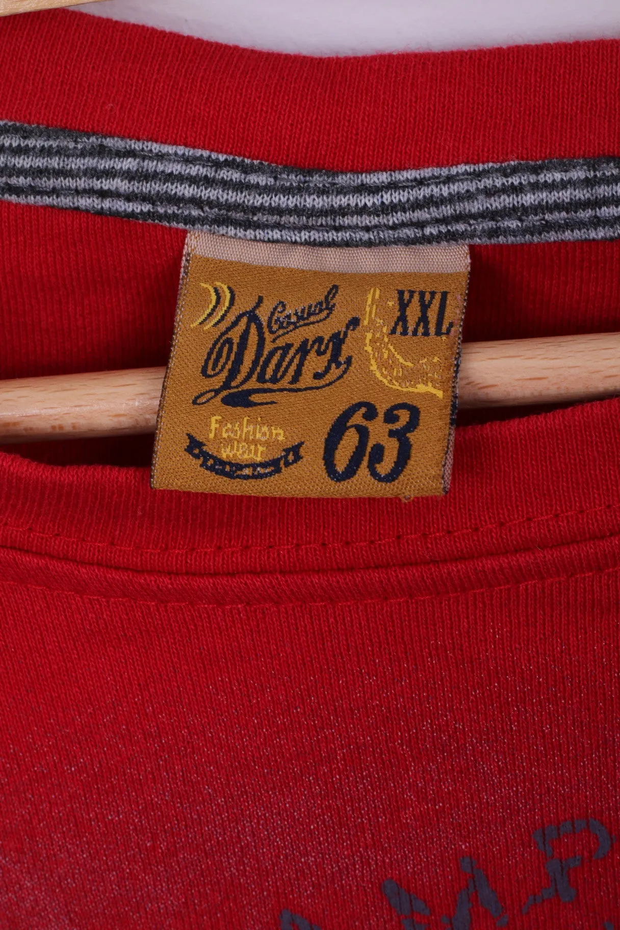 Casual Darx Youth XXL Shirt Long Sleeve Red Cotton Energetic Power
