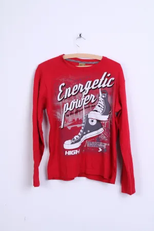 Casual Darx Youth XXL Shirt Long Sleeve Red Cotton Energetic Power