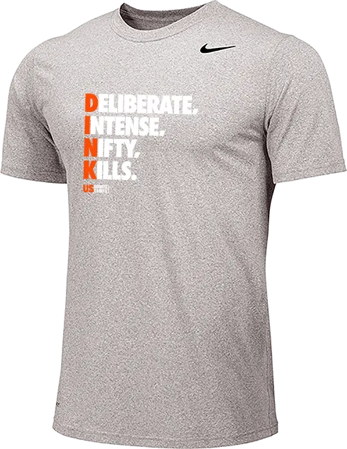 DINK Pickleball Short Sleeve Dri-Fit Tee - Carbon Heather
