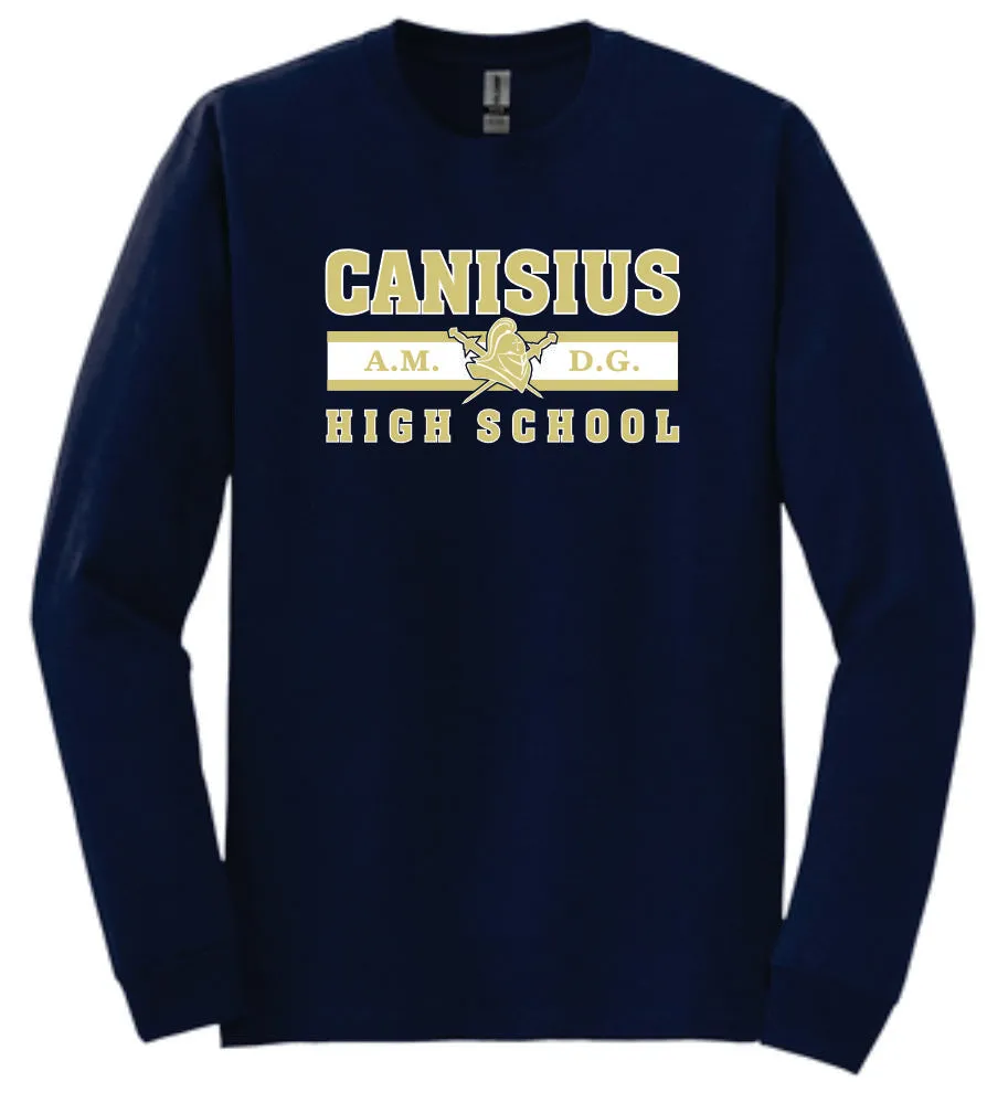 Gildan Long Sleeve Cotton Tee - Navy