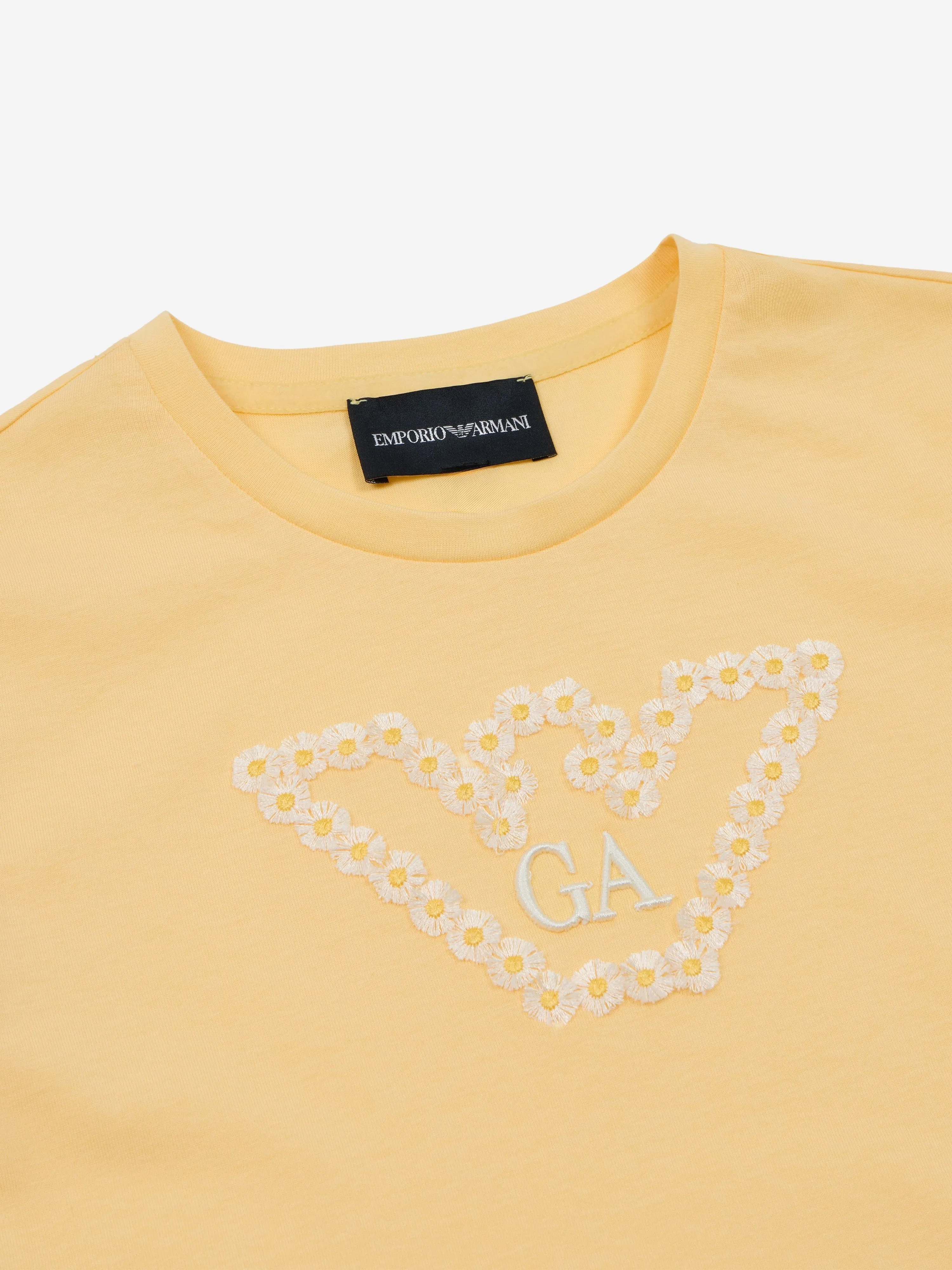 Girls Daisy Logo T-Shirt in Yellow