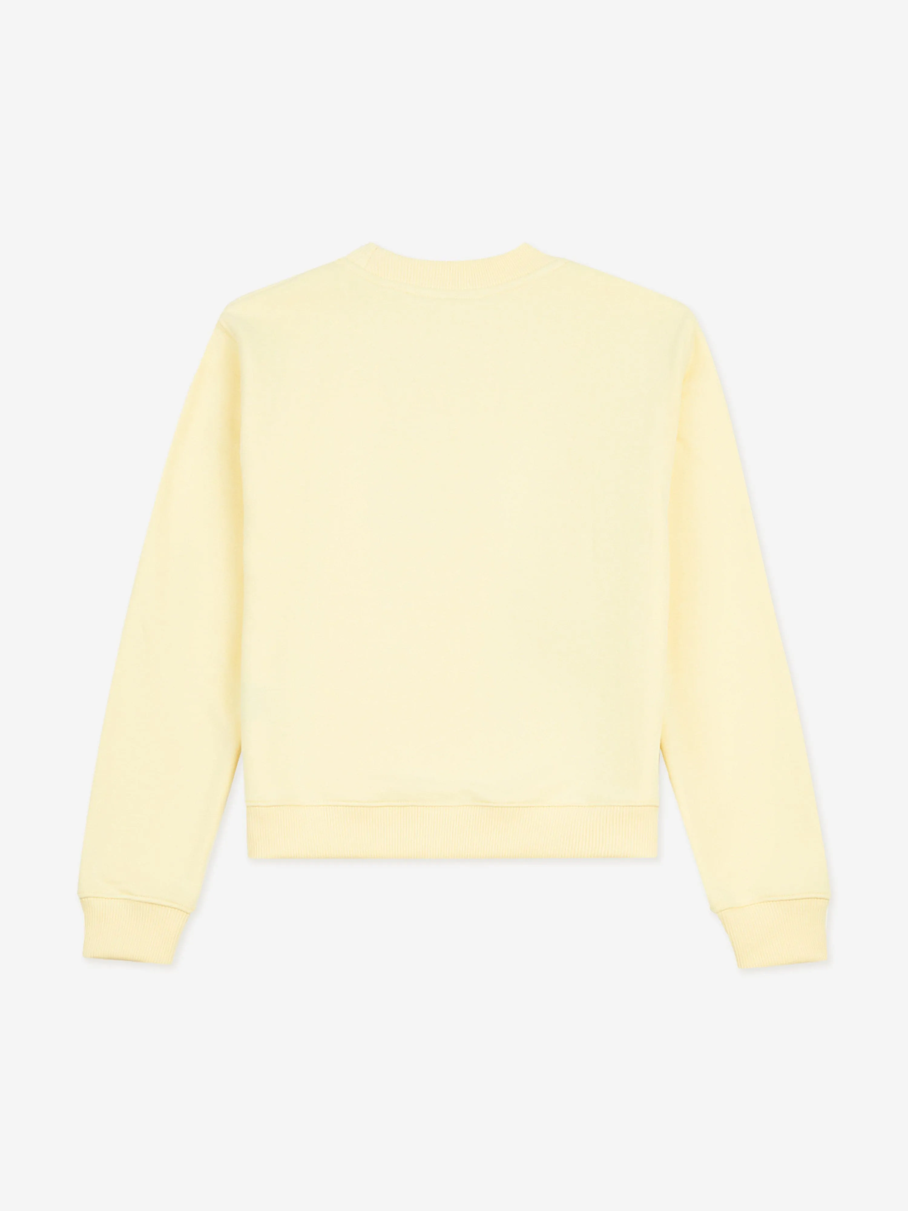 New Balance Girls French Terry Stacked Logo Sweatshirt in Yellow