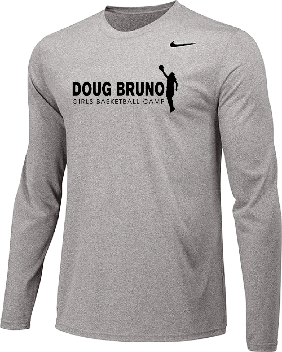 Nike Doug Bruno Basketball Camps Long Sleeve Shooter Shirt - Carbon Heather
