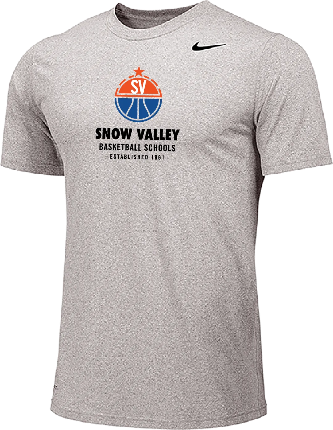 Nike Snow Valley Basketball Camps Short Sleeve Dri-Fit Practice Tee - Carbon Heather