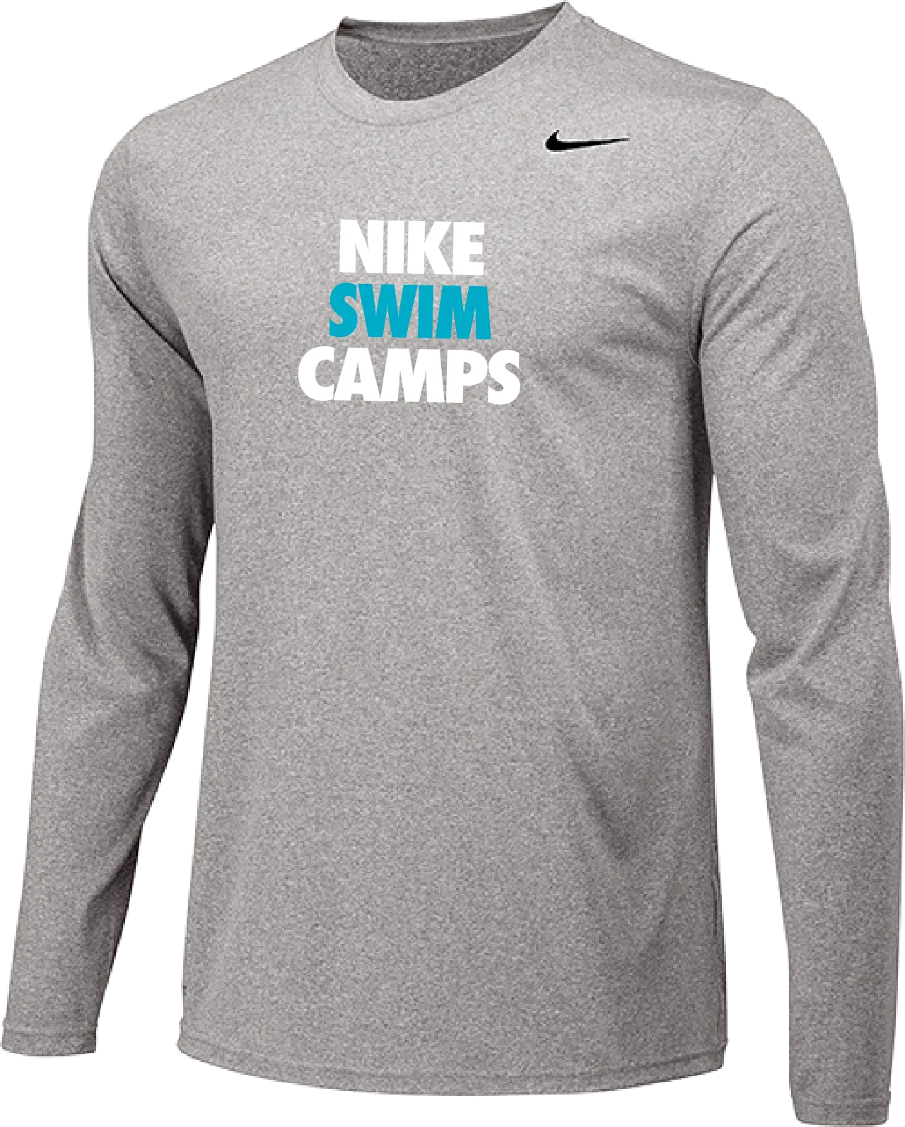 Nike Swim Camps Long Sleeve Dri-Fit Tee - Carbon Heather