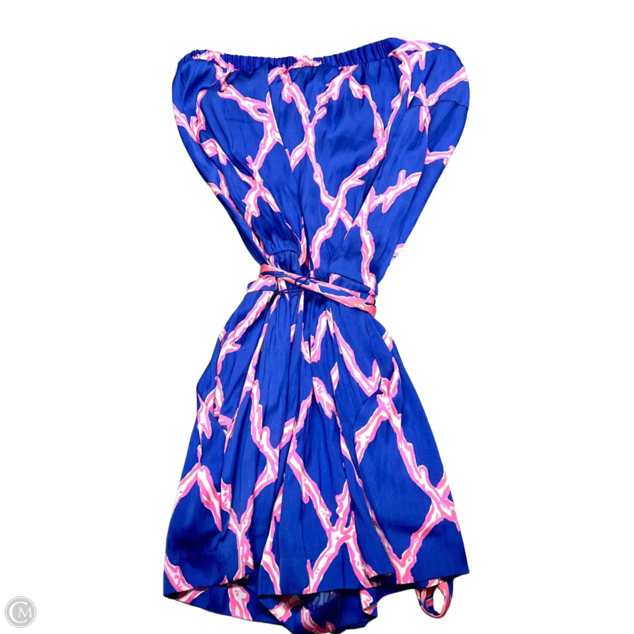 Romper Designer By Lilly Pulitzer In Blue & Pink, Size: Xs