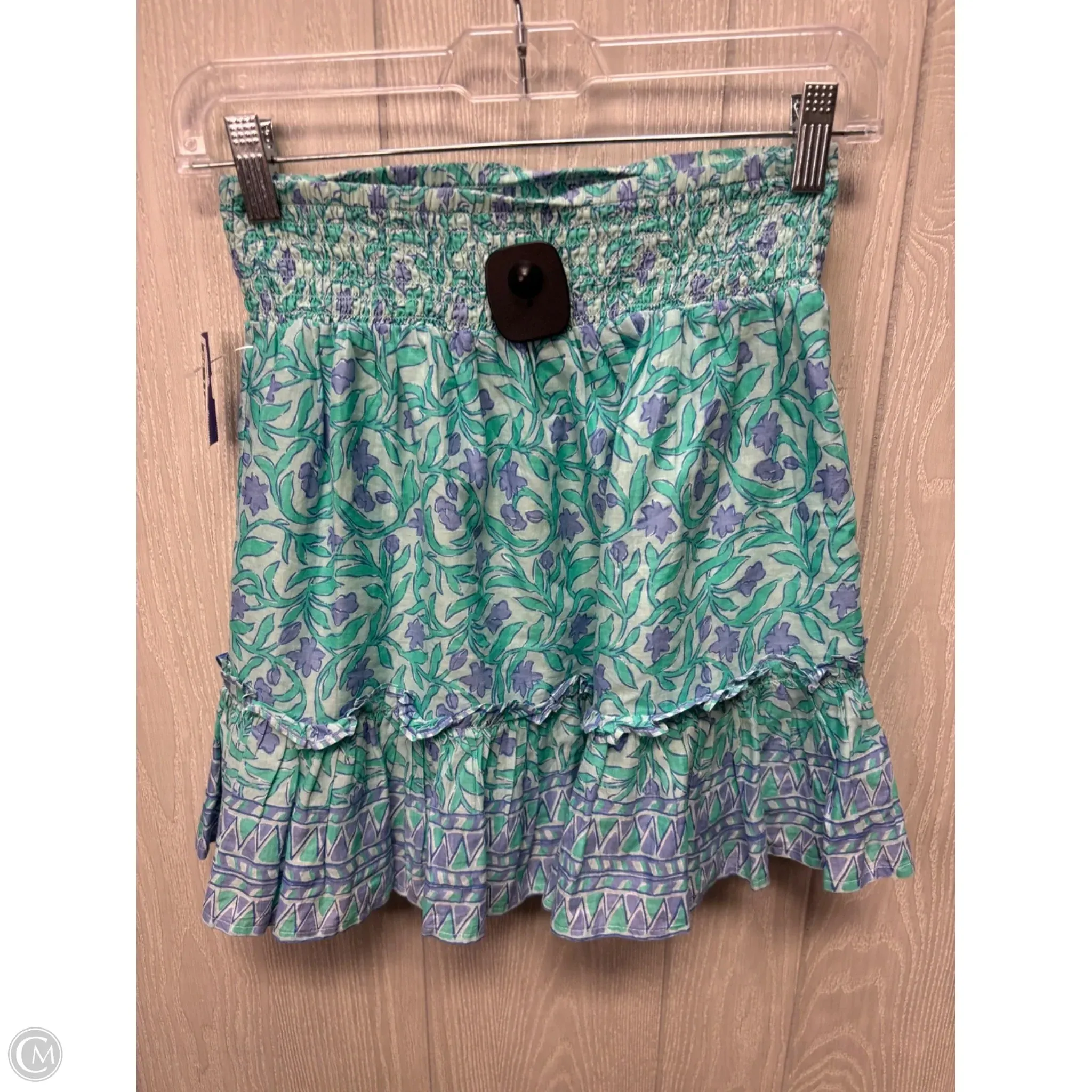 Skirt Mini & Short By Vineyard Vines In Blue & Green, Size: 2