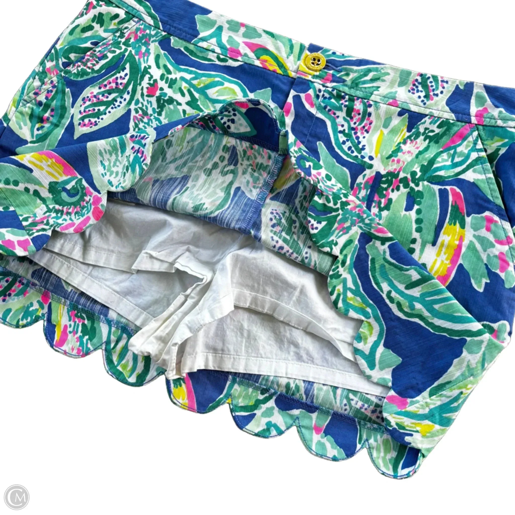 Skort Designer By Lilly Pulitzer In Blue & Green, Size: 12
