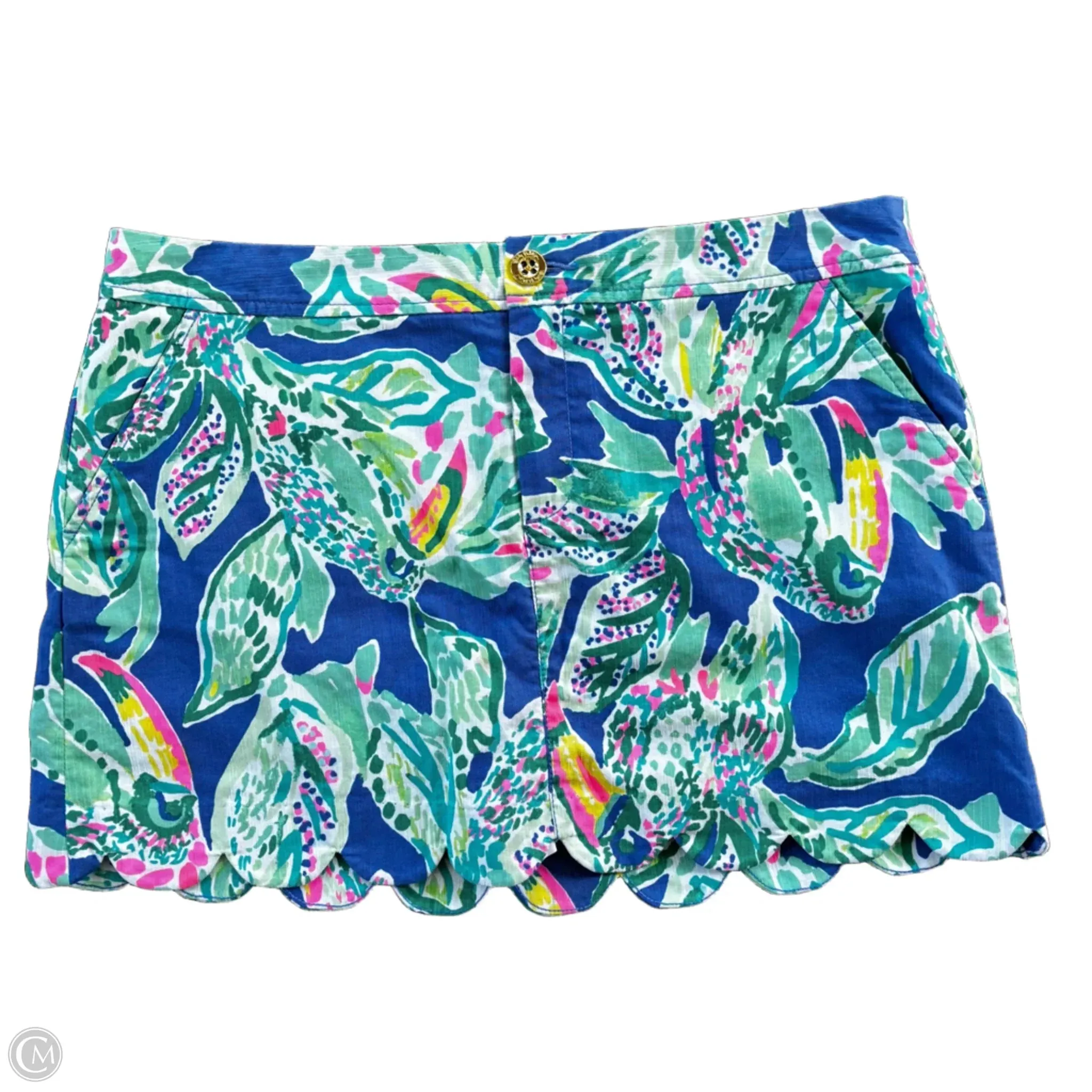 Skort Designer By Lilly Pulitzer In Blue & Green, Size: 12