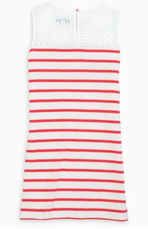 Southern Tide Elina Striped Sleeveless Dress - Watermelon