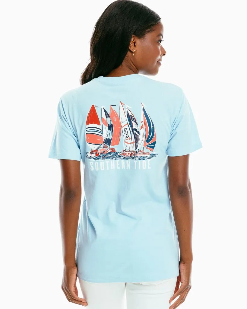Southern Tide Sassy Sailing T-Shirt - Dream Blue