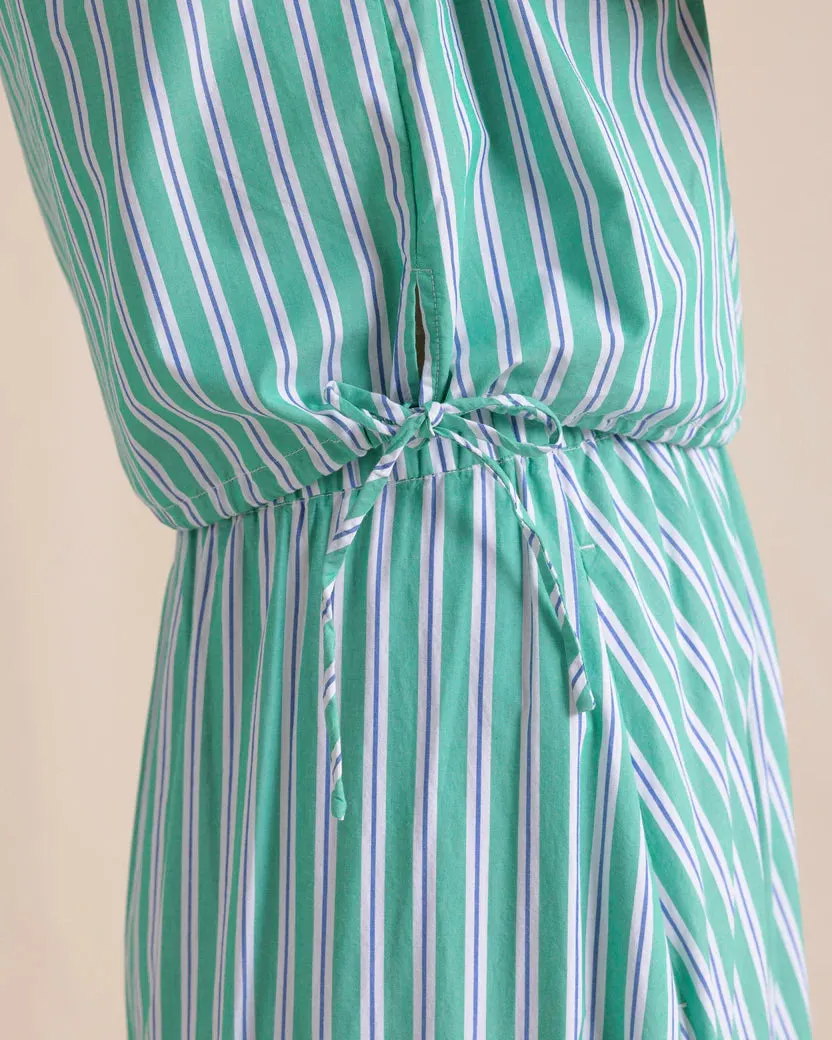 Southern Tide Women's Annalise Side Tie Stripe Top - Simply Green