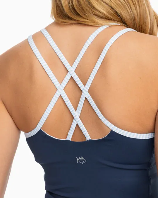 Southern Tide Women's Cory Active Tank - True Navy