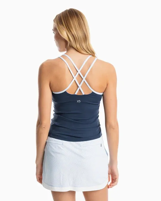 Southern Tide Women's Cory Active Tank - True Navy