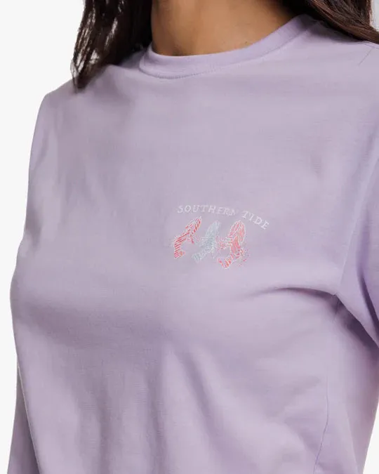 Southern Tide Women's Dancin' Pattern Lobsters T-Shirt - Light Purple