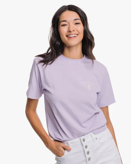 Southern Tide Women's Dancin' Pattern Lobsters T-Shirt - Light Purple