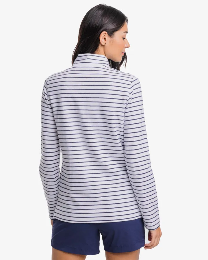 Southern Tide Women's Heather Tara Quarter Zip - Heather Navy