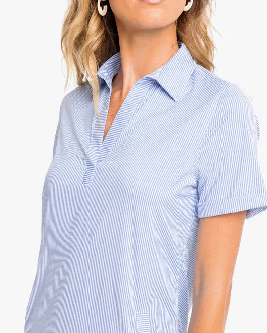 Southern Tide Women's Kamryn brrr Intercoastal Stripe Dress - Cobalt Blue