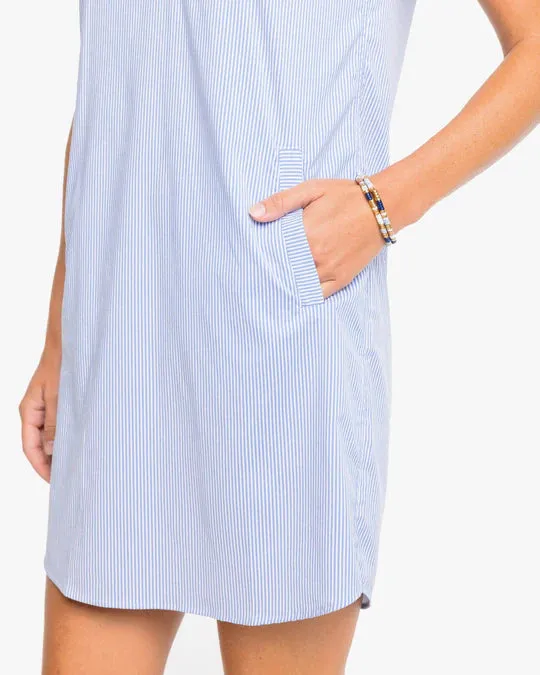 Southern Tide Women's Kamryn brrr Intercoastal Stripe Dress - Cobalt Blue