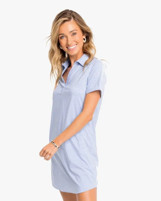 Southern Tide Women's Kamryn brrr Intercoastal Stripe Dress - Cobalt Blue
