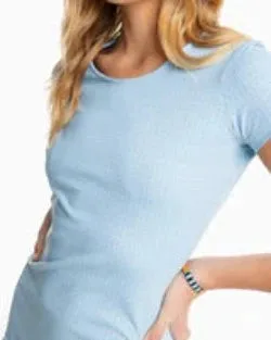 Southern Tide Women's Shirley Side Ruched Performance Dress - Niagara