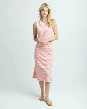 Southern Tide Women's Sun Farer Stripe Midi Tank Dress - Conch Shell