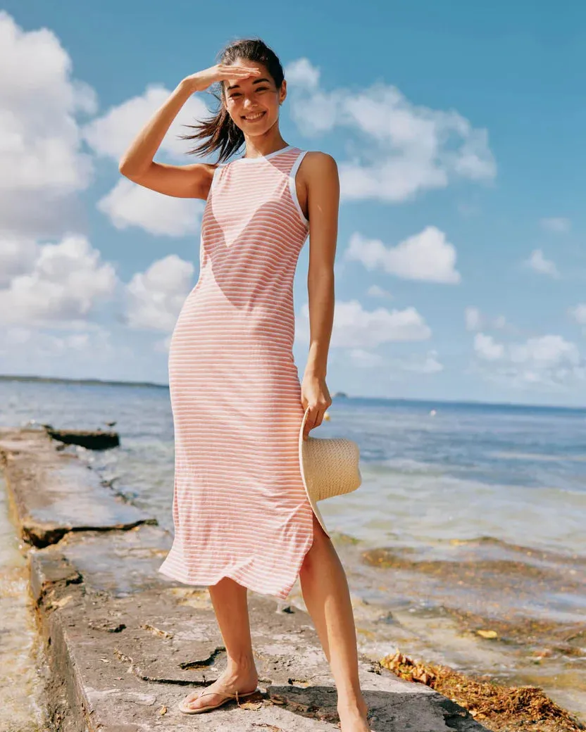 Southern Tide Women's Sun Farer Stripe Midi Tank Dress - Conch Shell