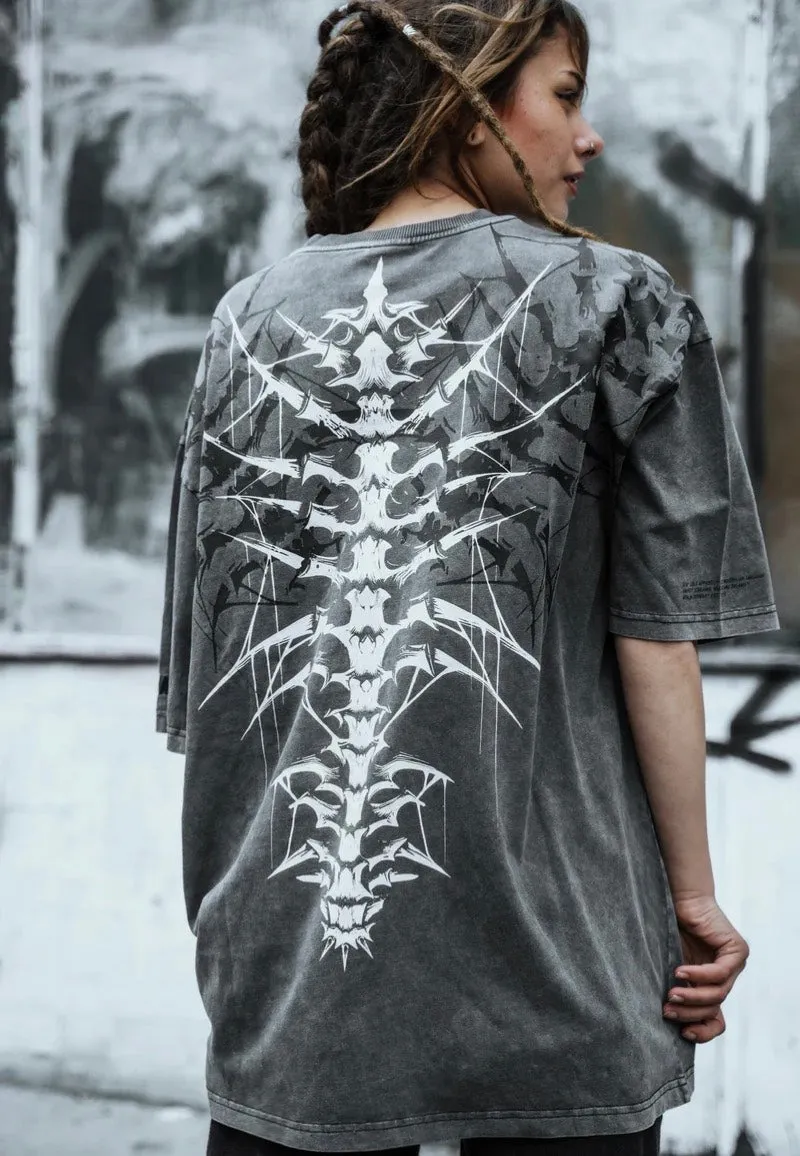 Stay Cold Apparel - Nocturnal Lifelines Heavy Oversized Acid Washed - T-Shirt