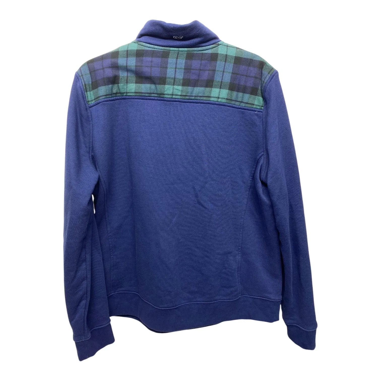 Sweatshirt Collar By Vineyard Vines In Blue & Green, Size: S
