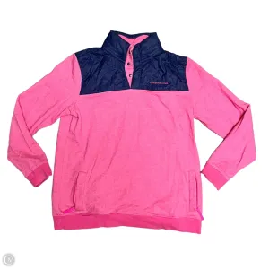Sweatshirt Collar By Vineyard Vines In Blue & Pink, Size: M