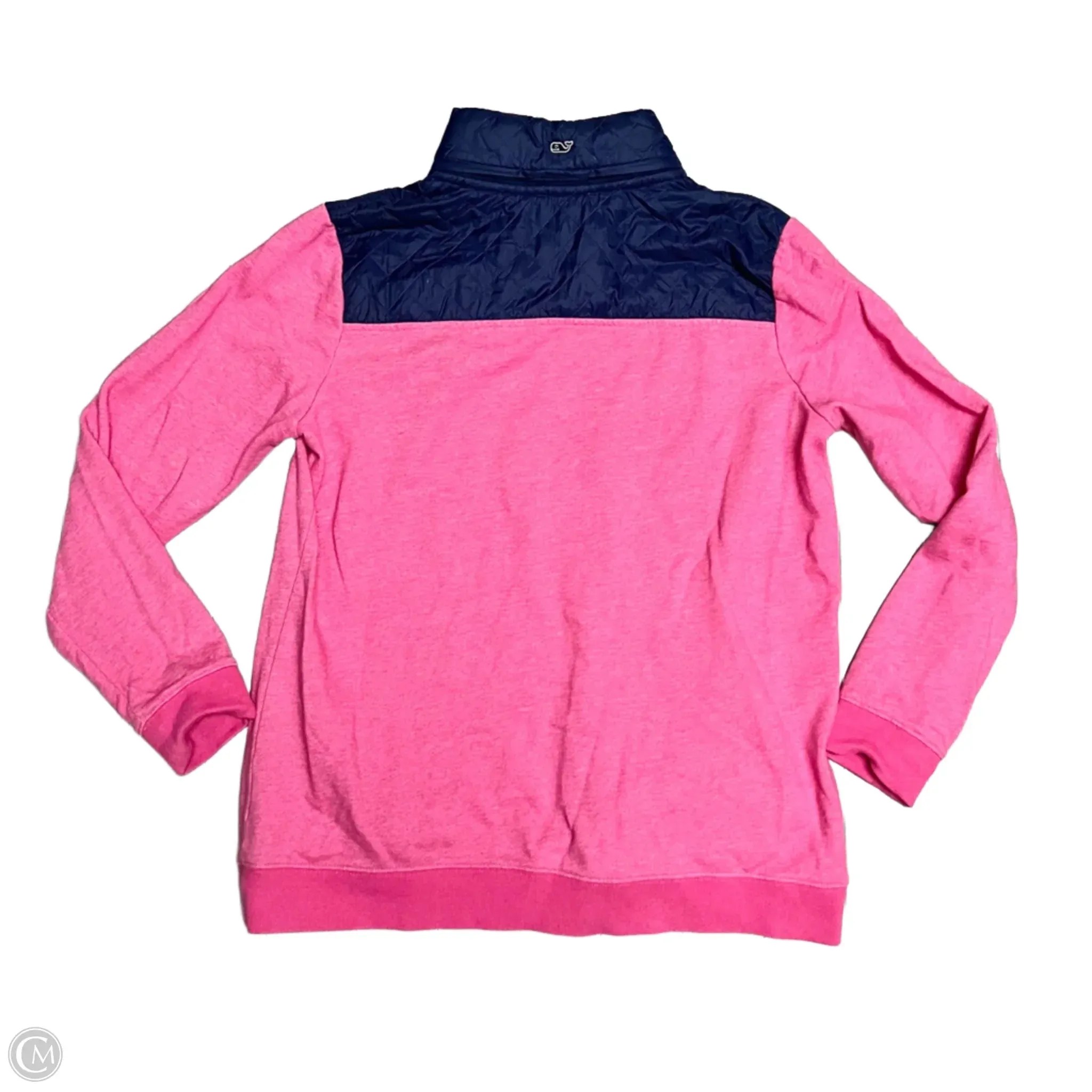 Sweatshirt Collar By Vineyard Vines In Blue & Pink, Size: M