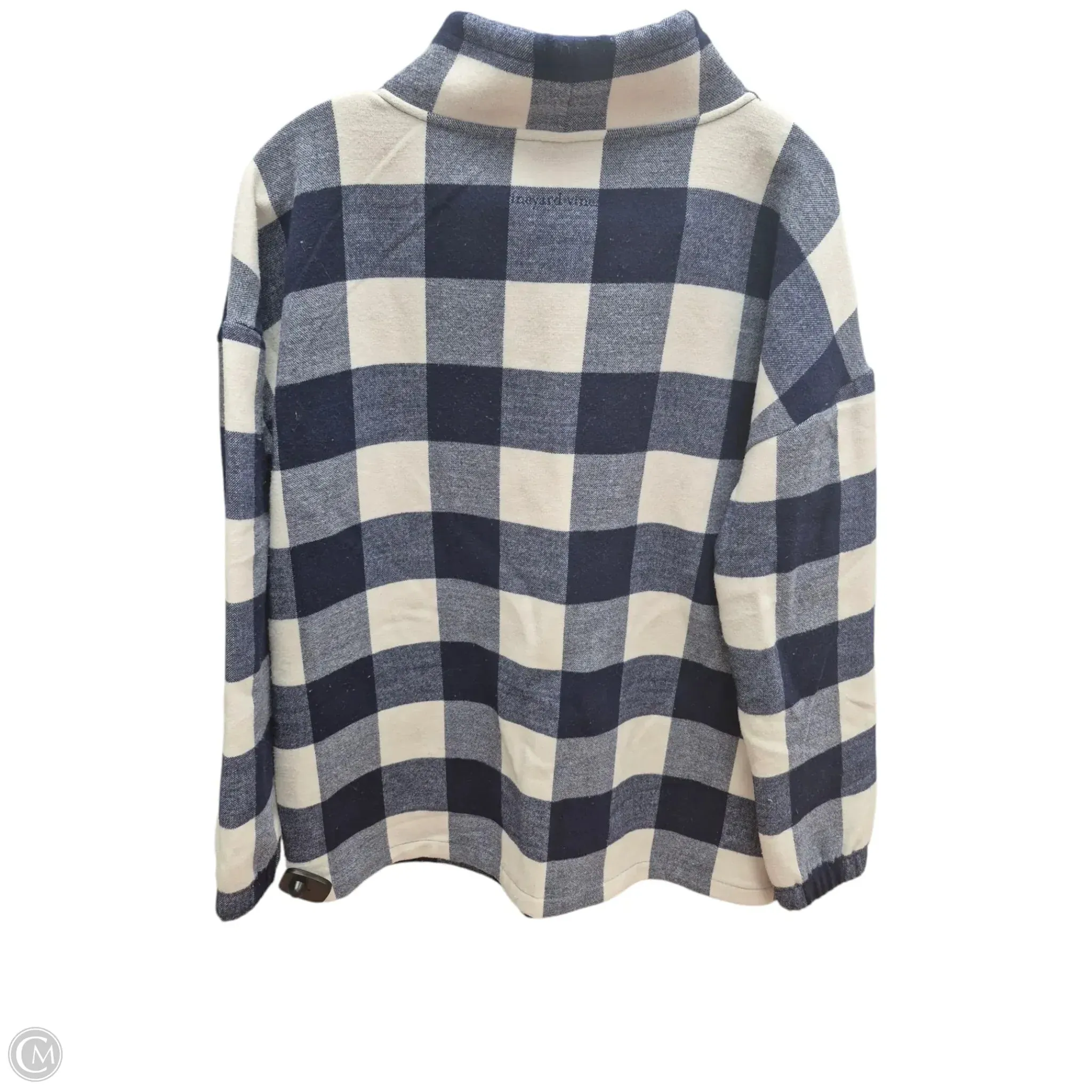 Sweatshirt Collar By Vineyard Vines In Blue & White, Size: M