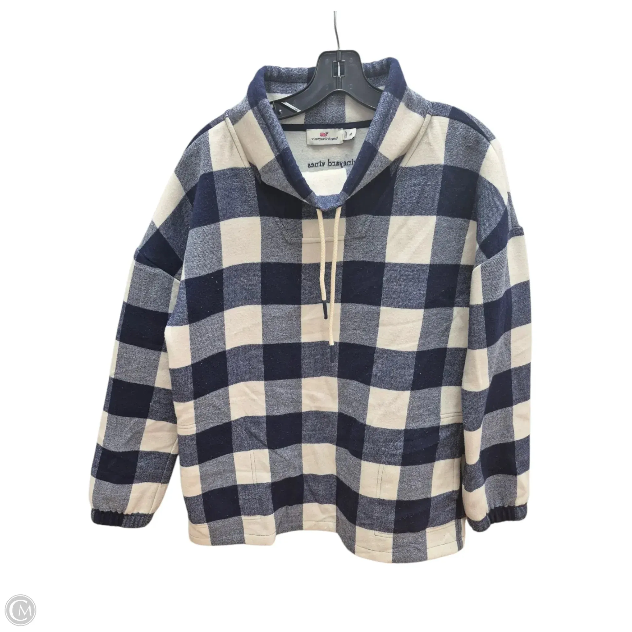Sweatshirt Collar By Vineyard Vines In Blue & White, Size: M